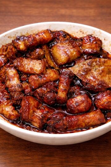 Filipino pork adobo bowl