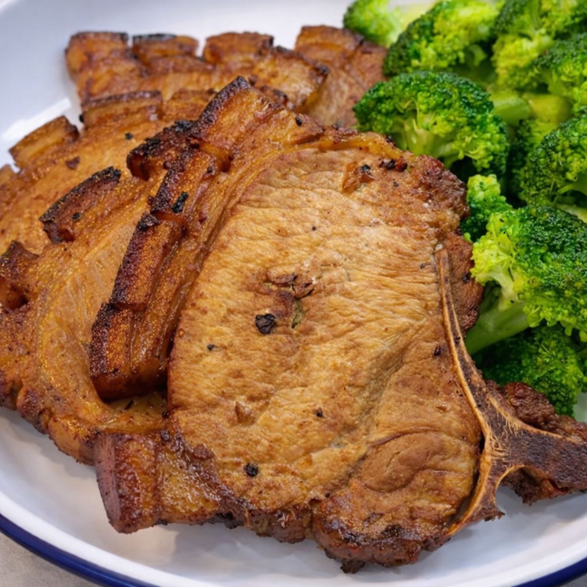 Filipino toyomansi pork chops