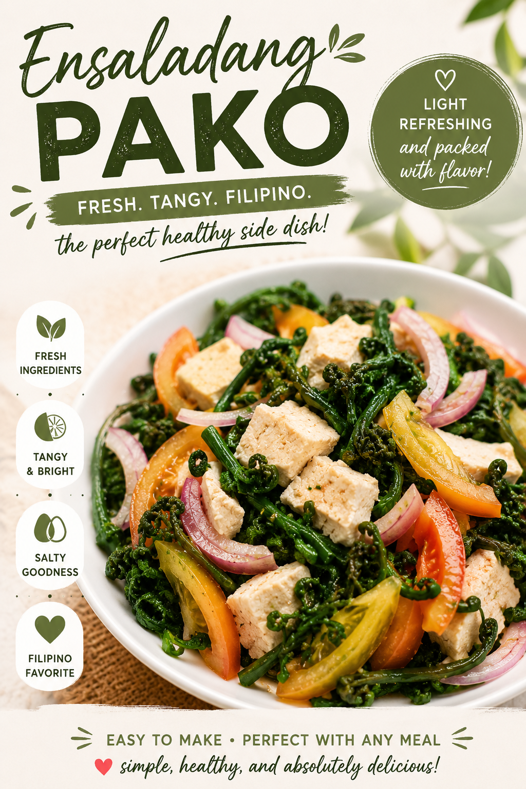 Ensaladang Pako Pinterest