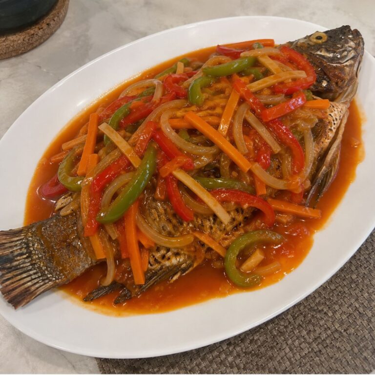fish escabeche plate