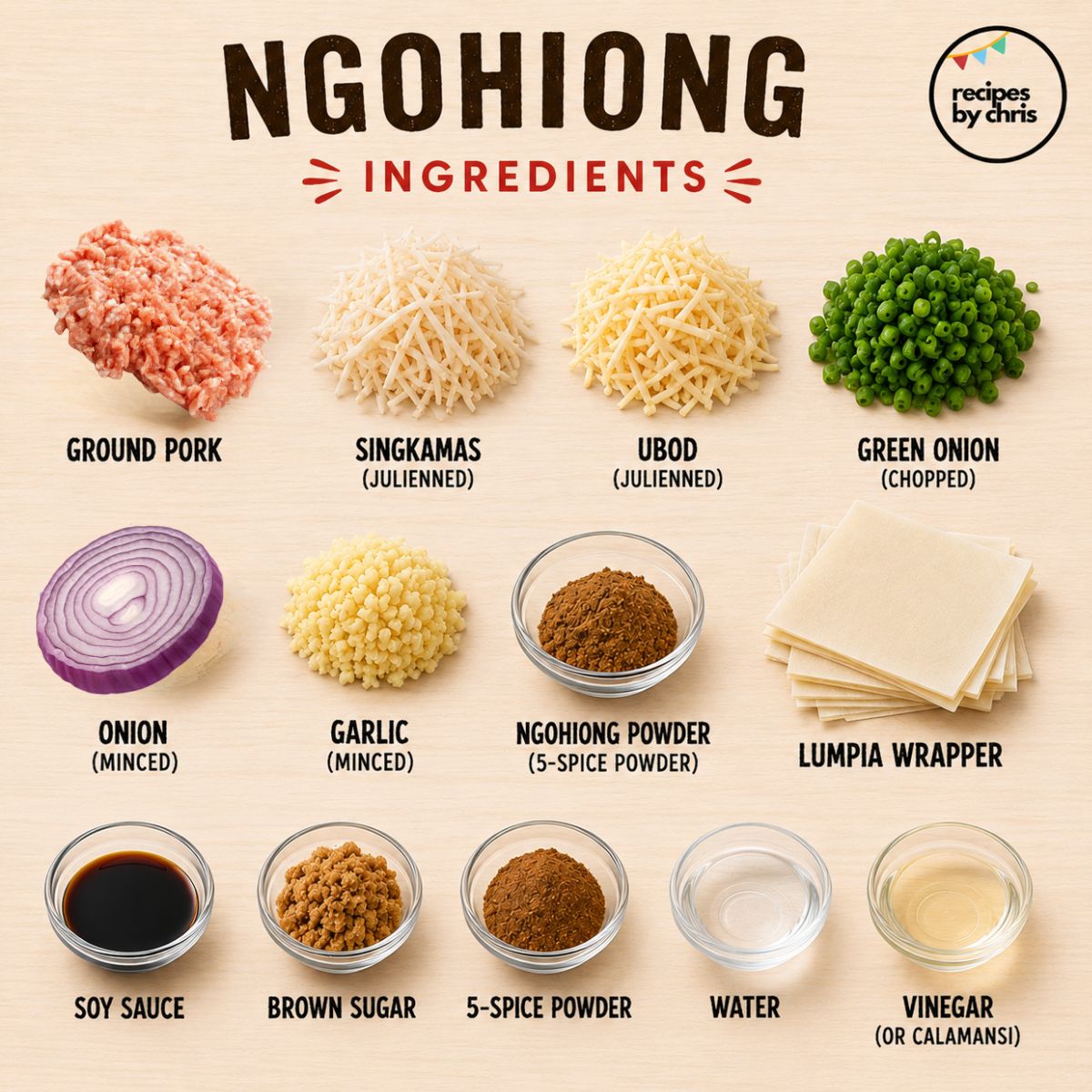 Ngohiong Ingredients