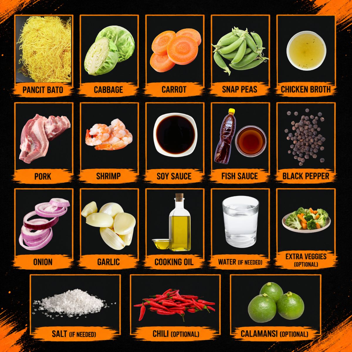 pancit bato guisado ingredients