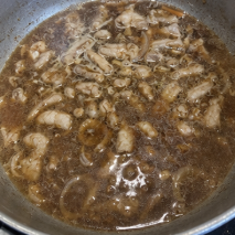 Cover the pan and simmer for about 20 minutes. Add a little water if the liquid reduces too much.