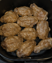 Place the chicken in the air fryer basket in a single layer. Cook for 25 minutes.