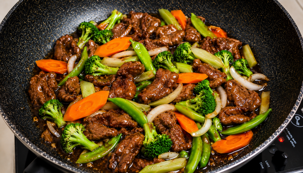 Pour the slurry into the pot and stir gently until the sauce thickens.