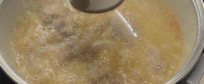 Cover the pan and let the chicken simmer for about 20 minutes.