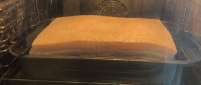 Roast in a preheated 180°F (82°C) oven for about 3 hours.