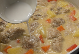 Combine the cornstarch with 2 tablespoons of water and stir until smooth. Slowly pour it into the sauce while stirring continuously until the sauce thickens.